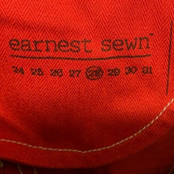 Earnest Sewn Women's Low Rise Classic 5 Pocket Mini Flare Jeans Size 28 - Picture 10 of 16
